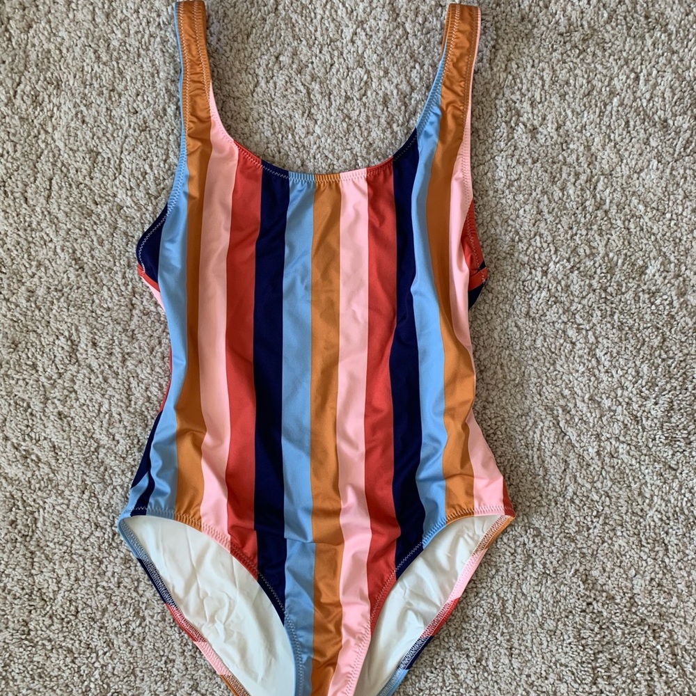 Solid and Striped One-Piece